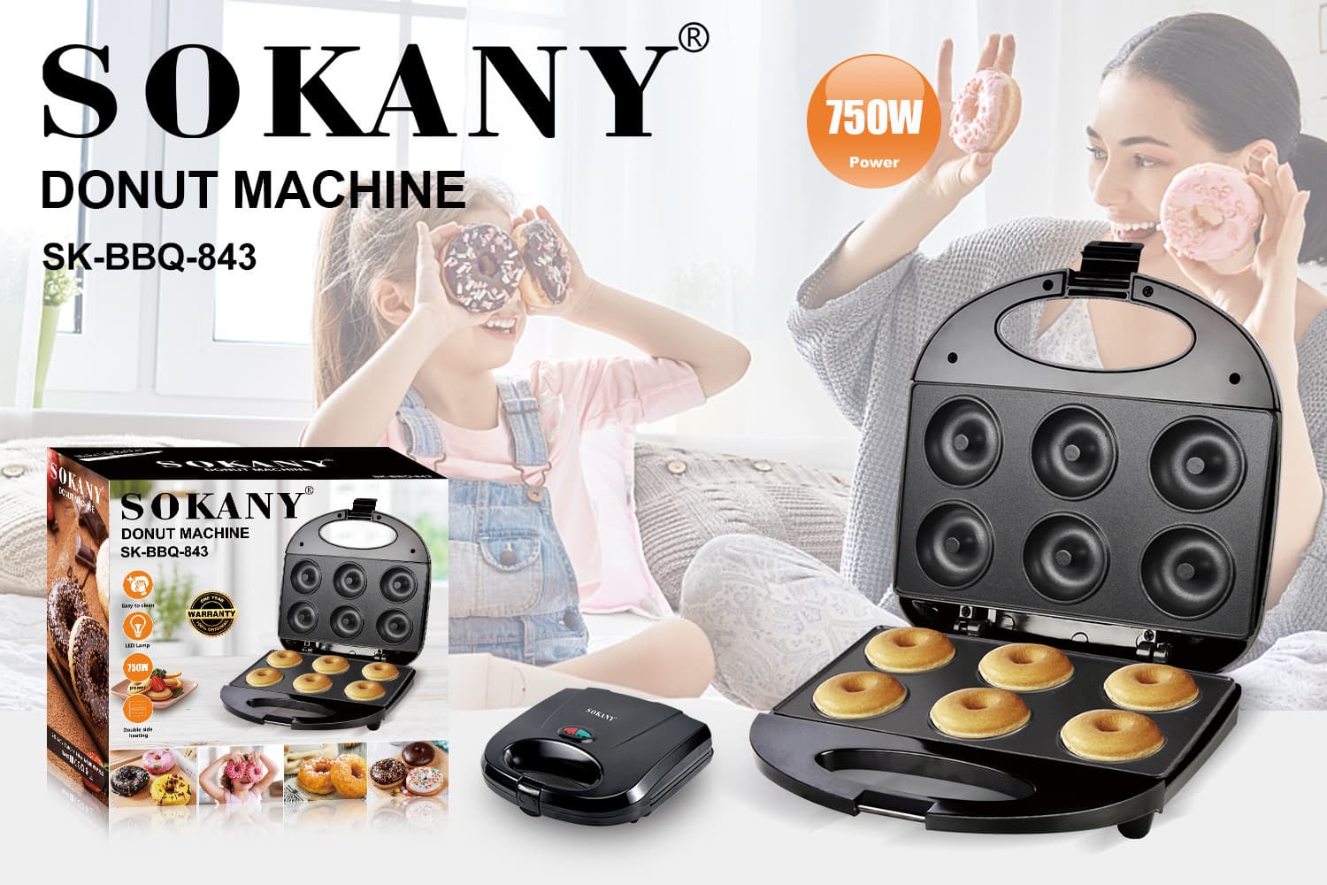 6 SLOT DONUT MAKER