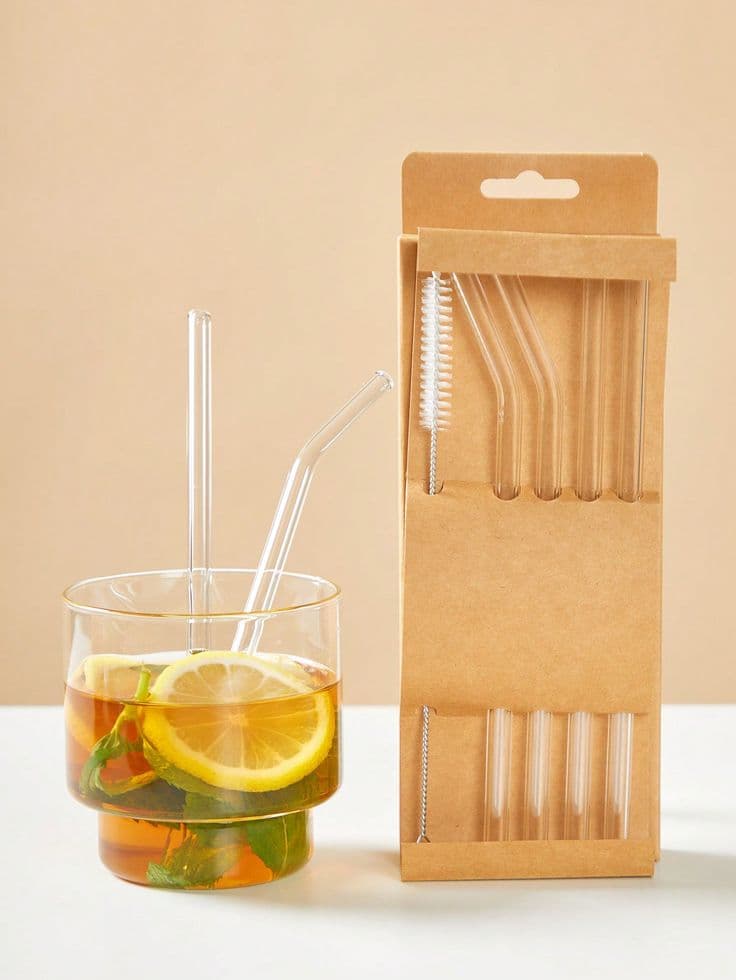 GLASS STRAW SET