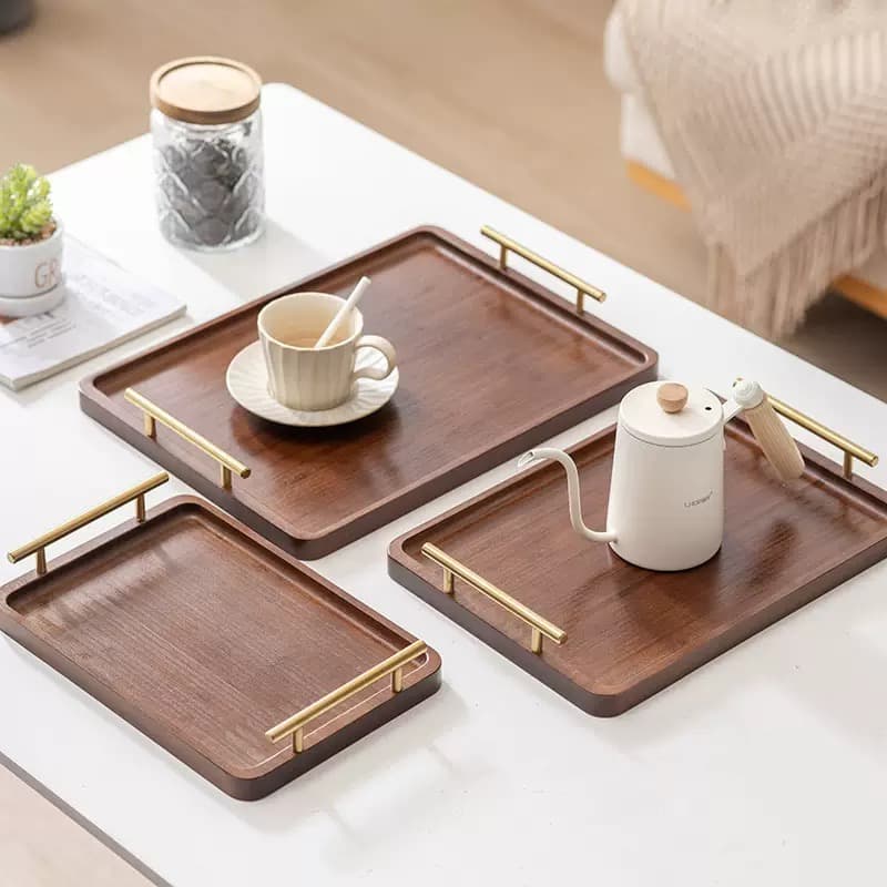 DARK WOOD TRAY