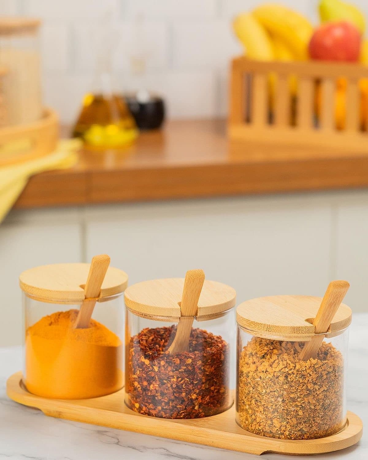 3PCS CONDIMENT JAR SET